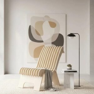 wooden lounge chair