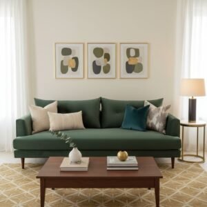 Elegant Green Velvet Sofa